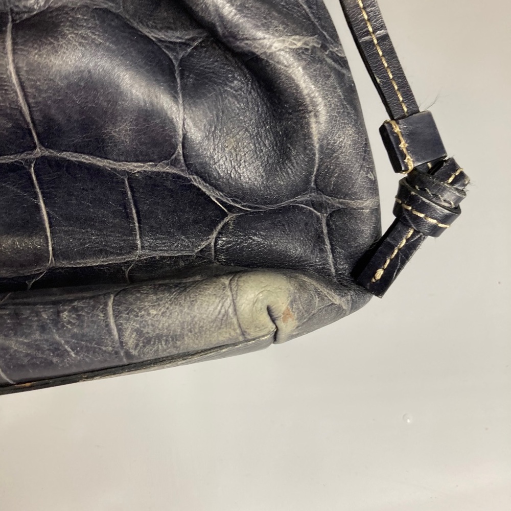 Dooney Bourke Blue Leather Shoulder Bag - Picture 3 of 11